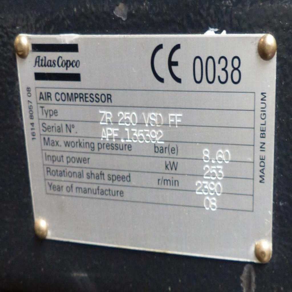 کمپرسور هوای فشرده اطلس کوپکو 8.6 بار مدل ZR250VSDFF